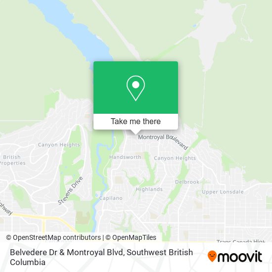 Belvedere Dr & Montroyal Blvd map