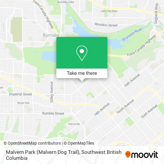Malvern Park (Malvern Dog Trail) map