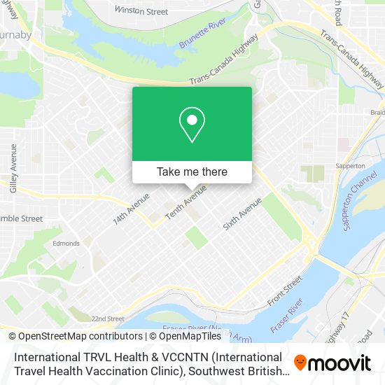 International TRVL Health & VCCNTN (International Travel Health Vaccination Clinic) map