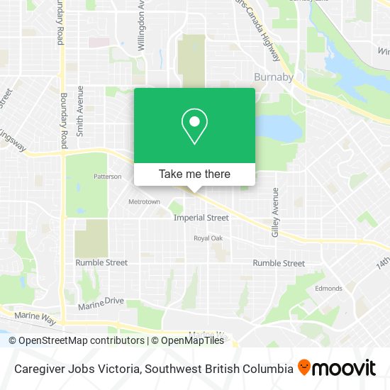 Caregiver Jobs Victoria map