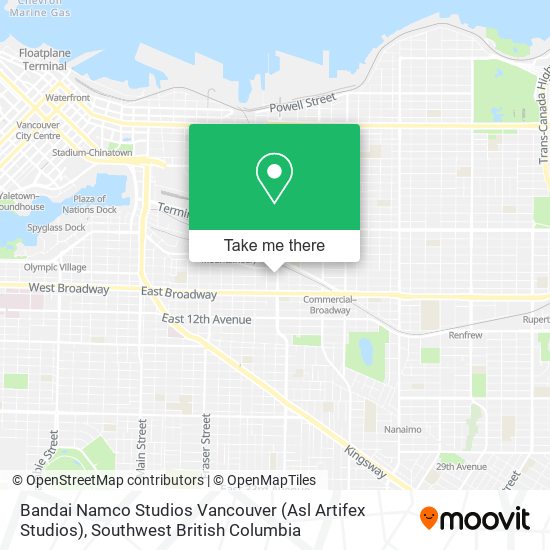 Bandai Namco Studios Vancouver (Asl Artifex Studios) map