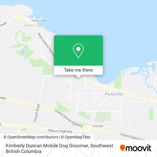 Kimberly Duncan Mobile Dog Groomer map
