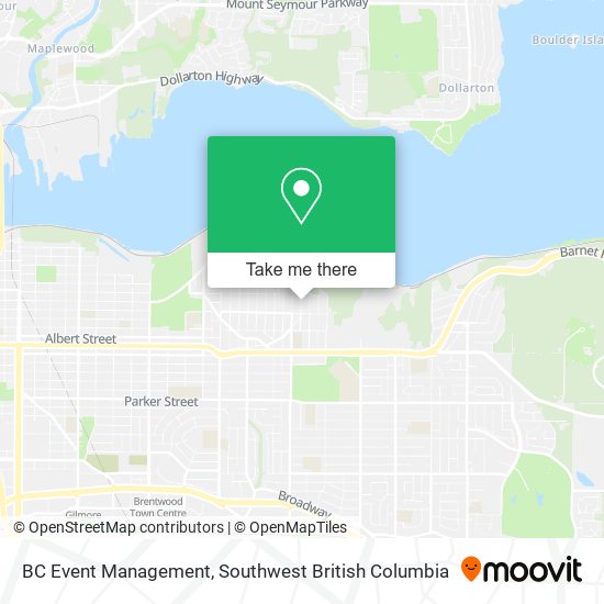 BC Event Management map