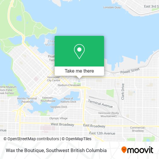 Wax the Boutique map