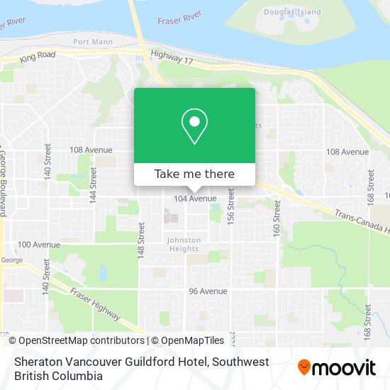 Sheraton Vancouver Guildford Hotel map