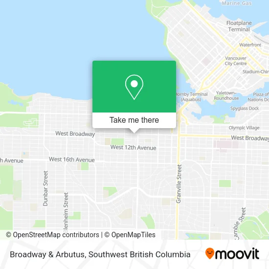 Broadway & Arbutus map