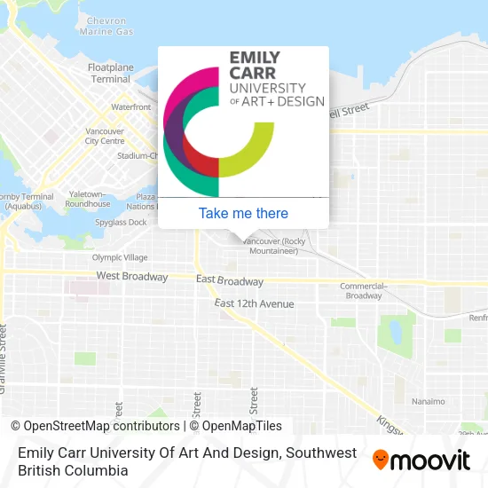 Emily Carr University Of Art And Design map