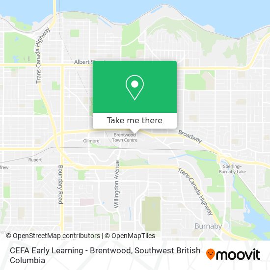 CEFA Early Learning - Brentwood map