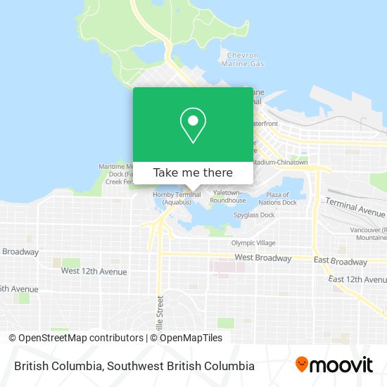 British Columbia map