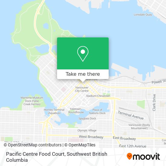 Pacific Centre Food Court map
