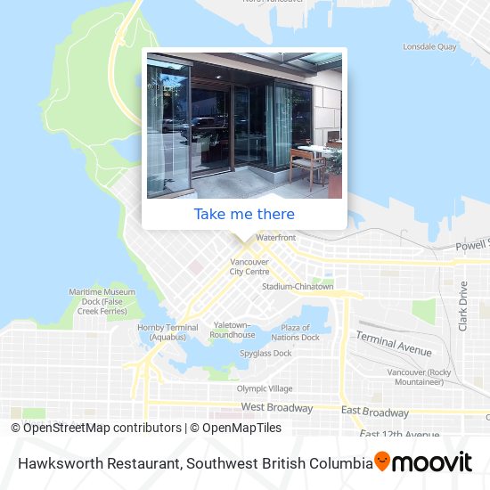 Hawksworth Restaurant map
