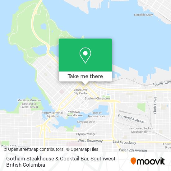 Gotham Steakhouse & Cocktail Bar plan