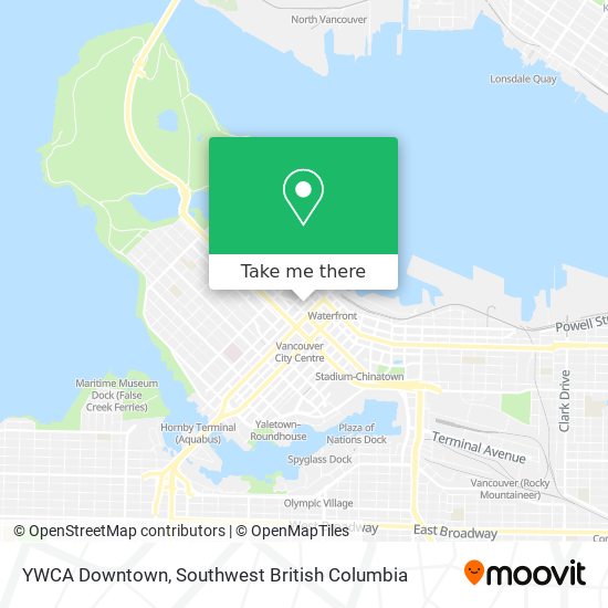 YWCA Downtown map