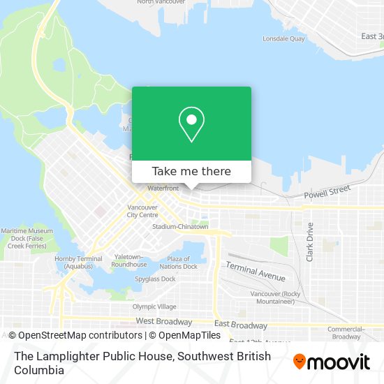 The Lamplighter Public House map