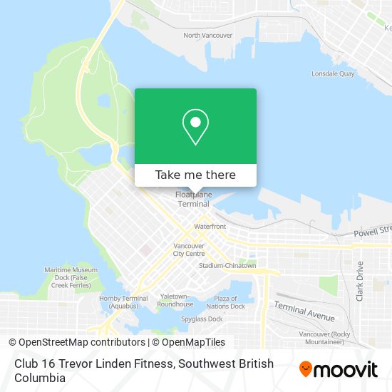 Club 16 Trevor Linden Fitness map