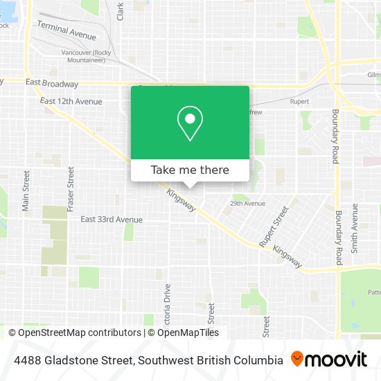 4488 Gladstone Street map