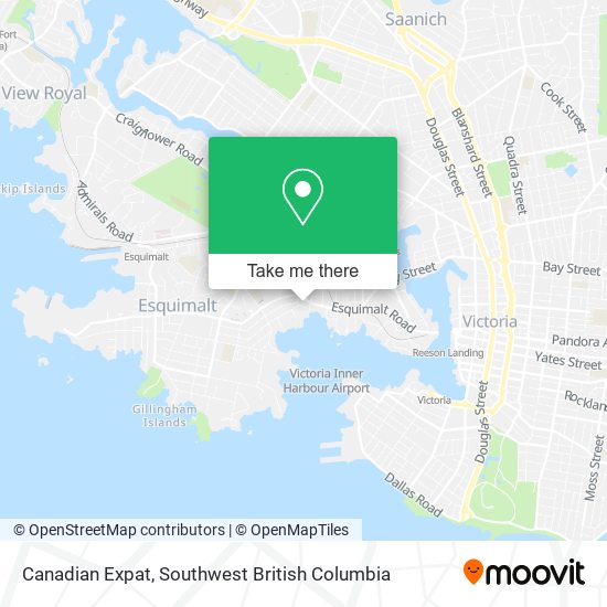 Canadian Expat map