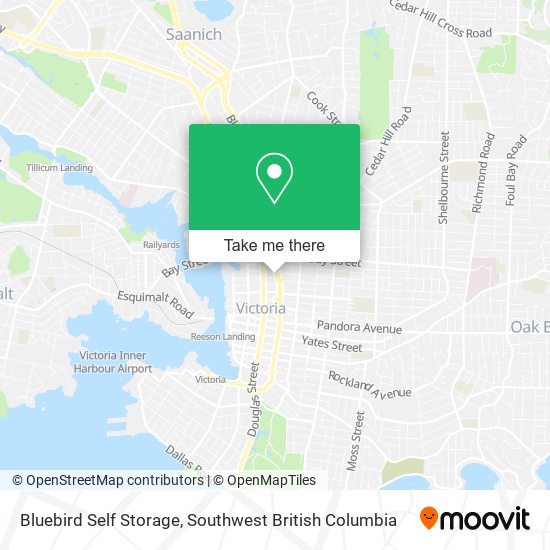 Bluebird Self Storage map