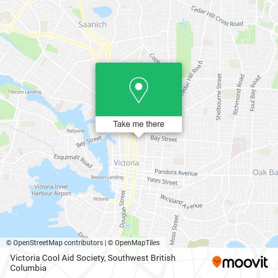 Victoria Cool Aid Society map