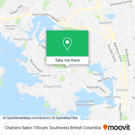Chatters Salon Tillicum map
