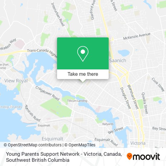 Young Parents Support Network - Victoria, Canada map