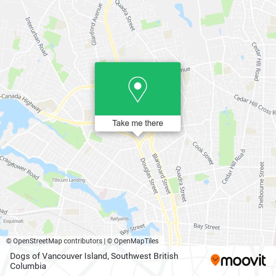 Dogs of Vancouver Island map
