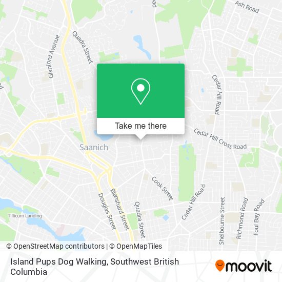 Island Pups Dog Walking map