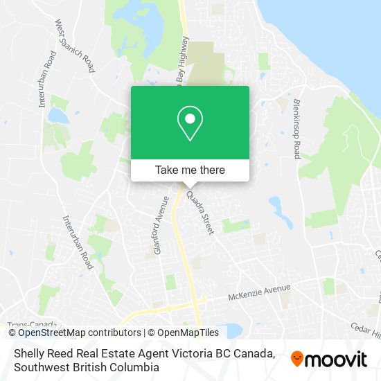 Shelly Reed Real Estate Agent Victoria BC Canada map