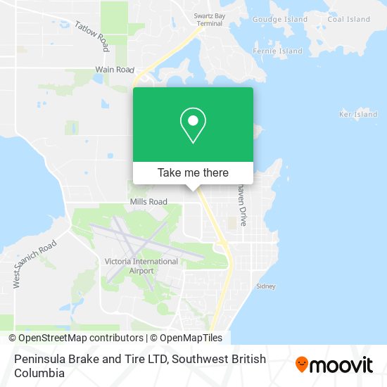 Peninsula Brake and Tire LTD map