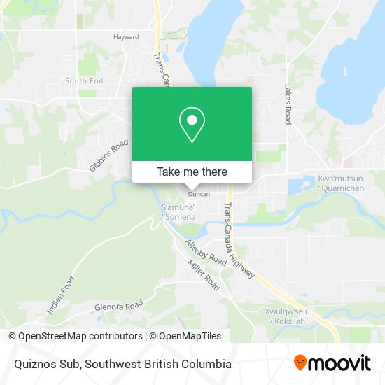 Quiznos Sub map