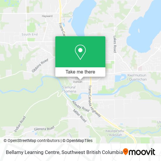 Bellamy Learning Centre map