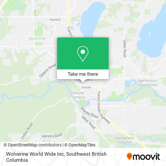 Wolverine World Wide Inc map