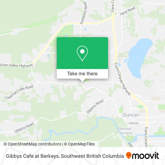 Gibbys Cafe at Berkeys map