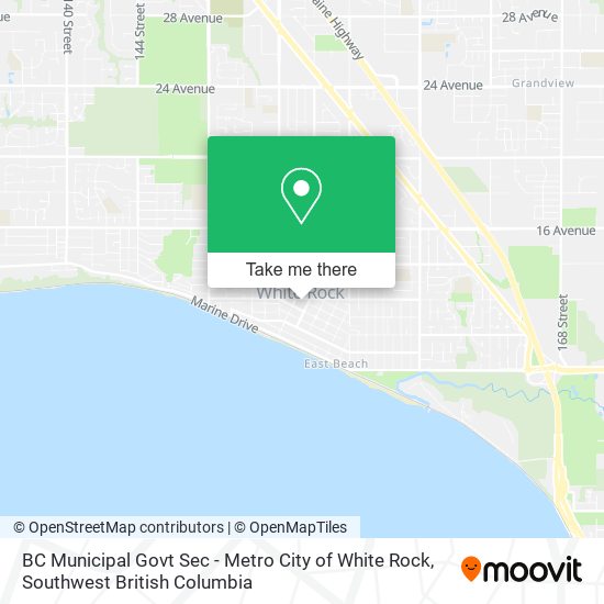 BC Municipal Govt Sec - Metro City of White Rock map