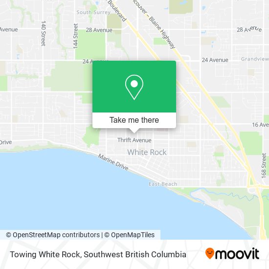 Towing White Rock map