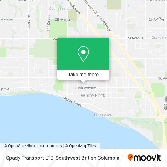 Spady Transport LTD map