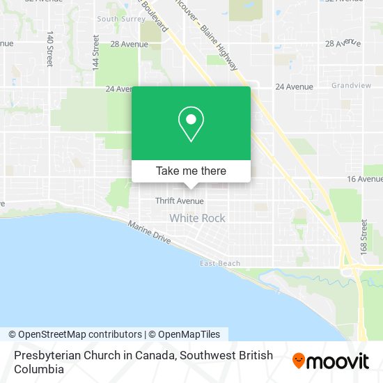 Presbyterian Church in Canada map