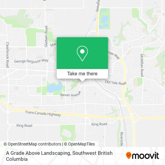 A Grade Above Landscaping map