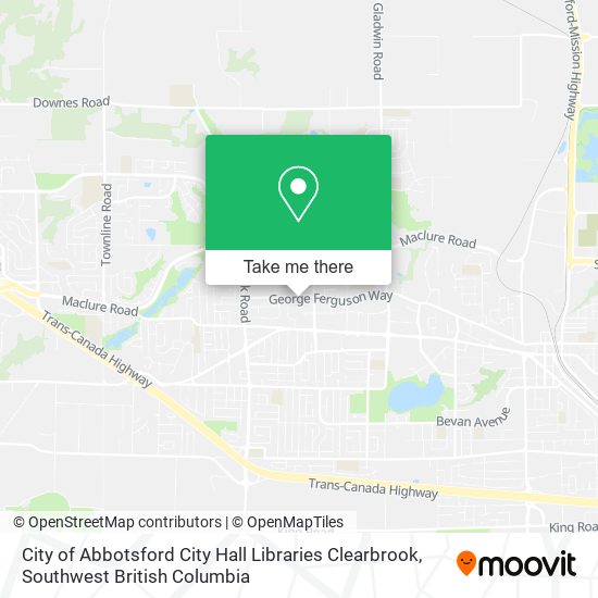 City of Abbotsford City Hall Libraries Clearbrook map