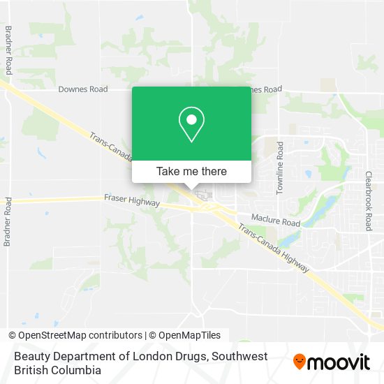 Beauty Department of London Drugs map