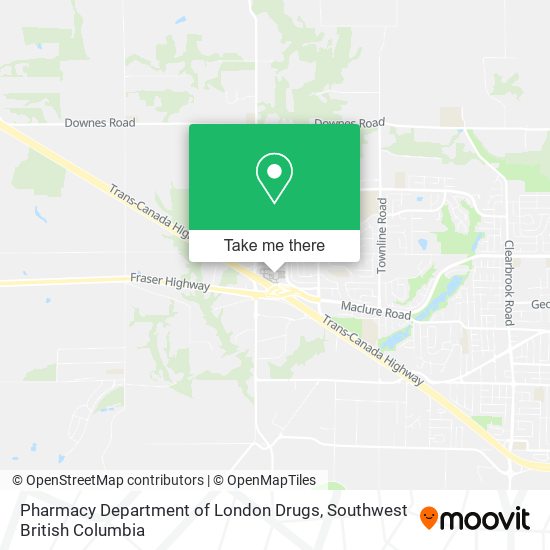 Pharmacy Department of London Drugs map