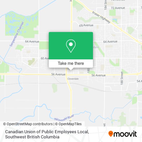 Canadian Union of Public Employees Local map