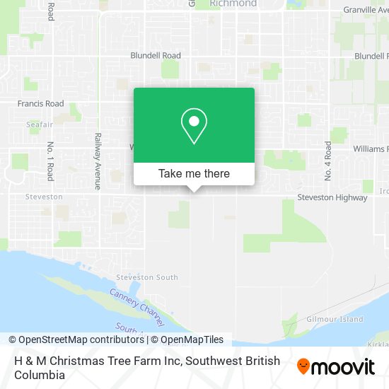 H & M Christmas Tree Farm Inc map