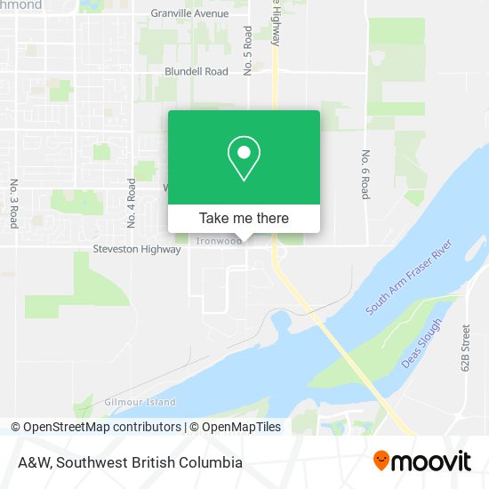 A&W map