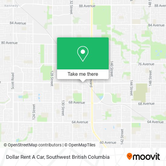 Dollar Rent A Car map