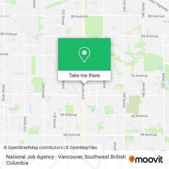 National Job Agency - Vancouver map