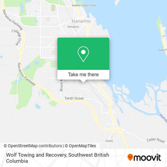 Wolf Towing and Recovery map