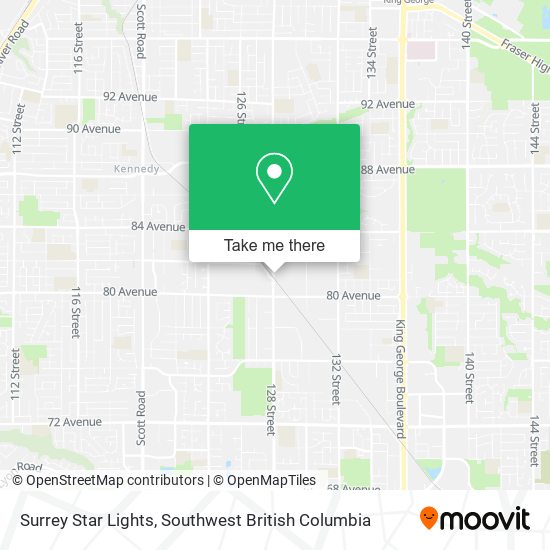 Surrey Star Lights map