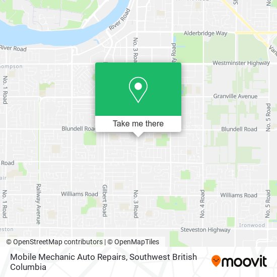 Mobile Mechanic Auto Repairs map