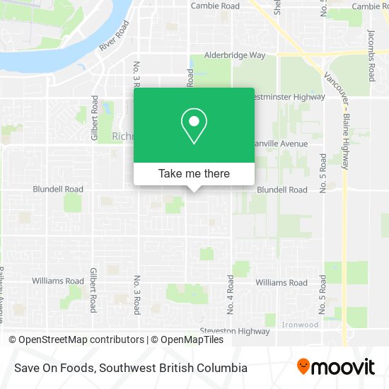 Save On Foods map